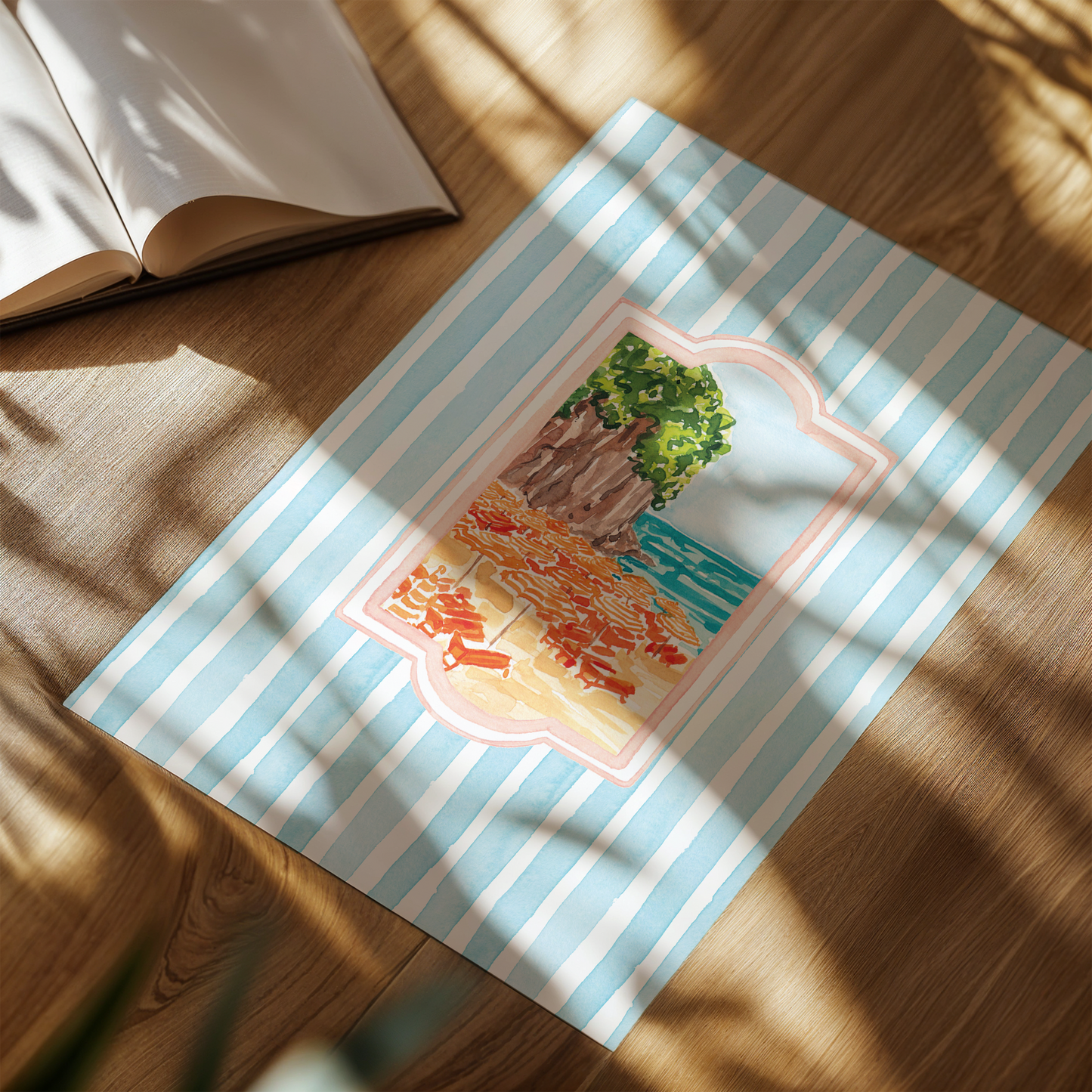 Seaside Postcard Art Print