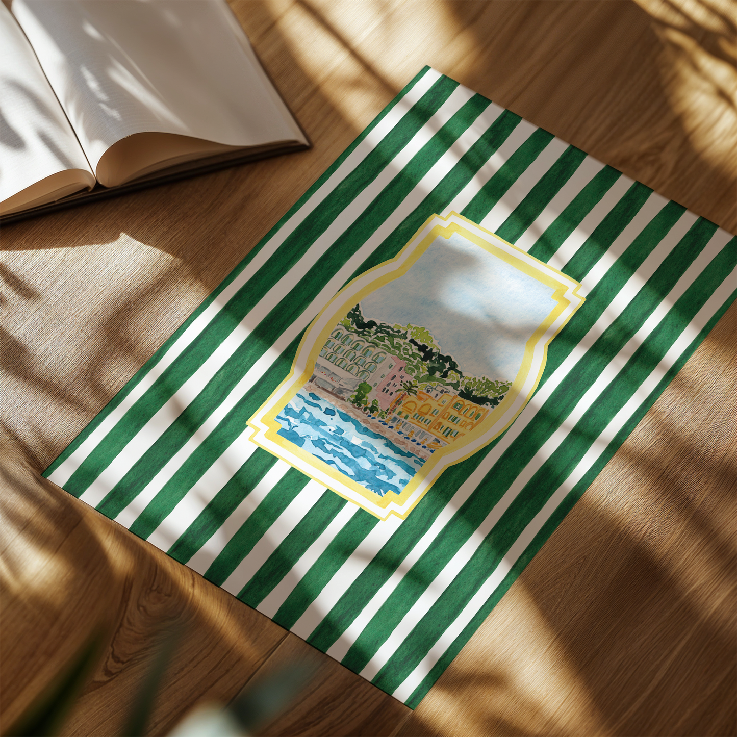 Island Town Postcard Art Print