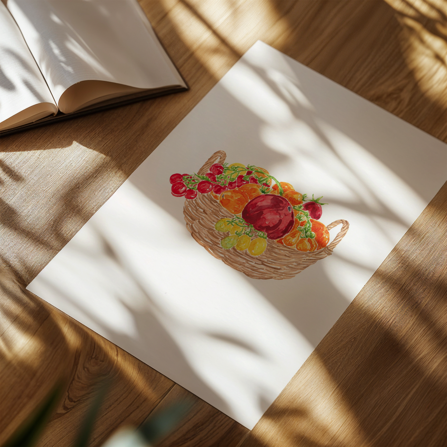 Basket of Tomatoes Art Print