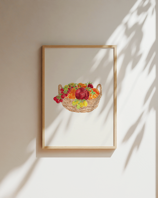 Basket of Tomatoes Art Print