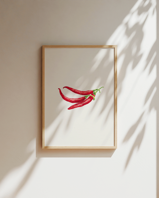 Chilli Trio Art Print