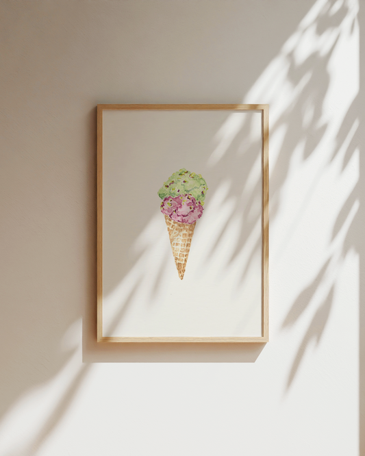 Gelato Cone Art Print