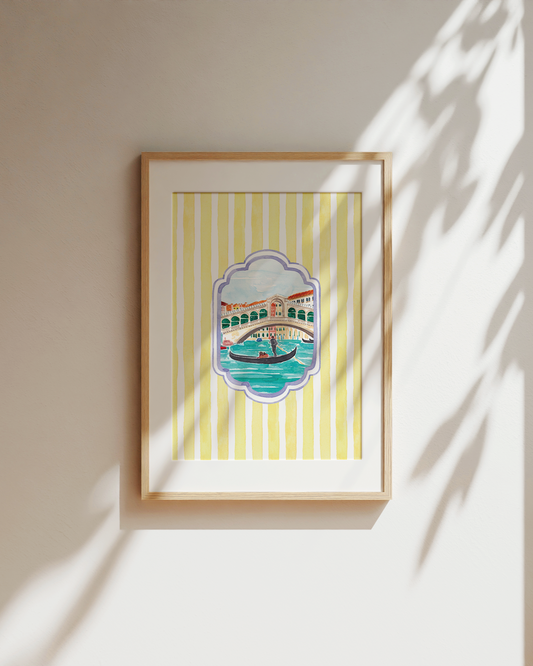 Venice Postcard Art Print