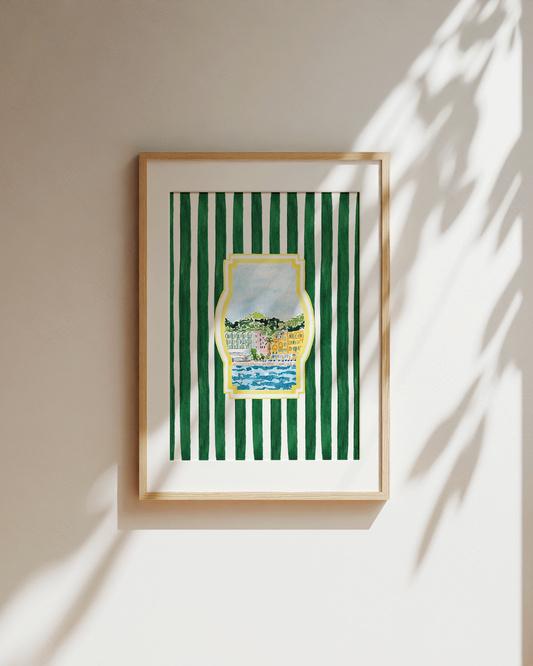 Island Town Postcard Art Print