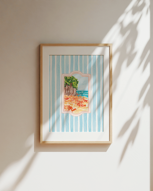 Seaside Postcard Art Print