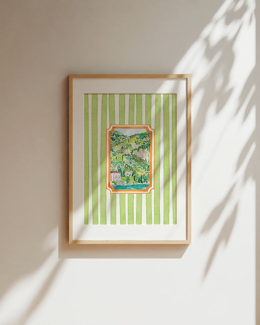 Lakeside Postcard Art Print
